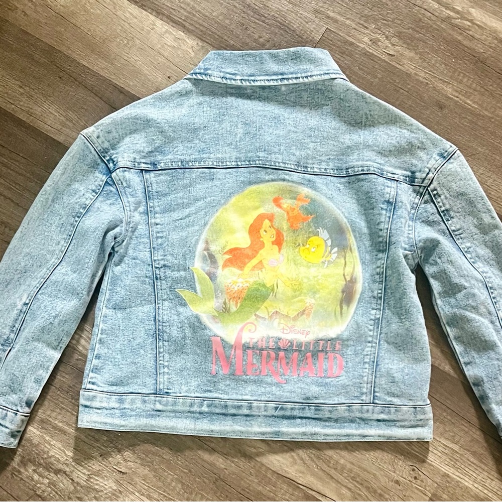 Disney Blue Jean Jacket with Whimsical Graphic